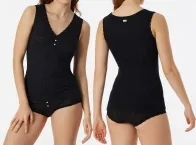 Damen Chemisette Top SCHIESSER Revival Agathe - schwarz