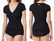 Damen Shirt kurzarm SCHIESSER Revival Agathe - schwarz