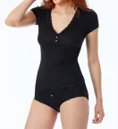 Damen Shirt kurzarm SCHIESSER Revival Agathe - schwarz