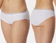 SCHIESSER Revival Greta Damenslip aus Organic Cotton mit Doppelripp - weiß