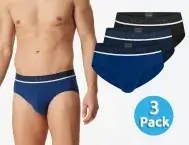 SCHIESSER 95/5 Men’s Rio Briefs 3-Pack - Blue/Black