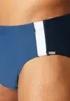 SCHIESSER Aqua Men's Swim Briefs with Contrast Stripes - Blue