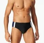 SCHIESSER Men's Aqua Swim Brief Shorts Bade-Sir - Black