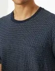 SCHIESSER Men's Comfort Essentials Short Pyjama Set with Patterned Top - Night Blue