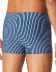 SCHIESSER Herren Badehose Aqua mit Bein und Reißverschlusstasche - Blau-Weiß
