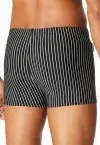 SCHIESSER Herren Badehose Aqua mit Bein und Reißverschlusstasche - Schwarz/Weiß