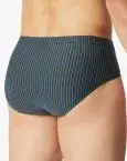 3er-Pack SCHIESSER Herren Supermini-Slips 95/5 - Dunkelblau/Grün-Blau Gestreift