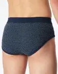 SCHIESSER Herren Sportslips Classic Daywear Doppelpack mit Muster und Eingriff - Admiralblau
