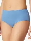 Women's light blue and cream midi briefs from the SCHIESSER Modal Essentials collection in a practical 2-pack made from soft TENCEL™ Modal fabric.