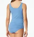 SCHIESSER Women's Modal Essentials Cami Top 2-Pack - Light Blue/Cream