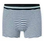 SCHIESSER boys’ shorts from the 95/5 collection in a 3-pack with one black-and-white striped pair and two blue pairs.