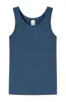 Two SCHIESSER boys’ tank tops from the 95/5 series in white and blue in a practical 2-pack.