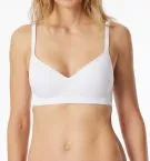 SCHIESSER Women's Soft Bra with Cups Unique Micro - White