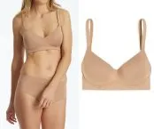 SCHIESSER Women's Soft Bra with Cups Unique Micro - Beige