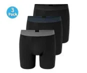 SCHIESSER Herren Long-Shorts 3er-Pack 95/5 - mehrfarbiger Bund
