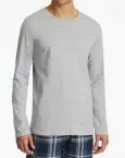 SCHIESSER Men's Long-Sleeve Round-Neck Shirt Mix+Relax - Grey