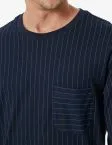 SCHIESSER Men's Long Pyjama Comfort Essentials - Dark Blue