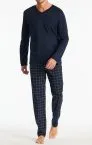 SCHIESSER Men's Long Pyjama Set Fine Interlock - Midnight blue