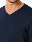 SCHIESSER Men's Long Pyjama Set Fine Interlock - Midnight blue
