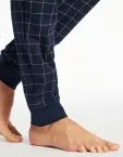 SCHIESSER Herren Schlafanzug lang Fine Interlock mit Knopfleiste - Blau