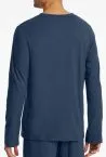 SCHIESSER Herren Langarmshirt V-Ausschnitt Mix+Relax - Royalblau