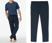 SCHIESSER Herren Schlafhose lang Mix+Relax - Nachtblau