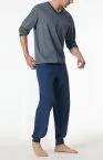 SCHIESSER Men's Long Pyjamas Comfort Essentials - Blue
