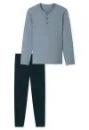 SCHIESSER Men's Long Pyjama Set Casual Essentials - Midnight blue
