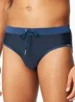 SCHIESSER Men's Swim Brief Komfort Aqua - Blue