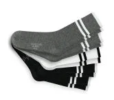 SCHIESSER Men's Socks 5-Pack with Contrast Stripes - Multicolour