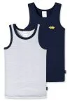 SCHIESSER Jungen Unterhemd Fine Rib Doppelpack Bagger - Mehrfarbig