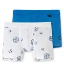 SCHIESSER Jungen Shorts Fine Rib 2er-Pack Fußball - Mehrfarbig