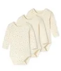 SCHIESSER Baby Long-Sleeve Bodysuits 3-Pack Fine Rib - Multicolour