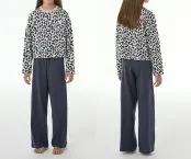 SCHIESSER Mädchen Schlafanzug lang Nightwear Leo - Weiß