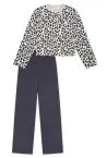 SCHIESSER Mädchen Schlafanzug lang Nightwear Leo - Weiß – Ansicht 2