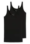 SCHIESSER Damen 2PACK Trägertop 95/5 - Schwarz – Ansicht 2