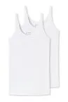 SCHIESSER Damen 2PACK Trägertop 95/5 - Weiß – Ansicht 2