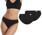 Schwarze Damen-Tai-Slips im 2er-Pack aus der SCHIESSER Serie 95/5