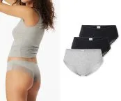 Mehrfarbige Damen-Brazilian-Slips aus SCHIESSER Modern Multipacks
