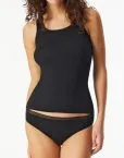 SCHIESSER Damen Trägertop Modern Multipacks Doppelpack - Schwarz – Ansicht 2