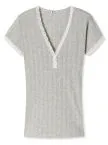 SCHIESSER Damen Shirt 1/2 Agathe - Grau meliert – Ansicht 2