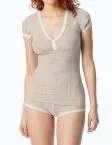 SCHIESSER Damen Shirt 1/2 Agathe - Grau meliert – Ansicht 3