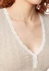 SCHIESSER Damen Shirt 1/2 Agathe - Grau meliert – Ansicht 5