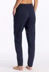SCHIESSER Damen Loungehose Mix+Relax mit Bündchen - Dunkelblau – Ansicht 3