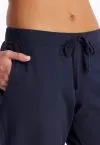 SCHIESSER Damen Loungehose Mix+Relax mit Bündchen - Dunkelblau – Ansicht 4