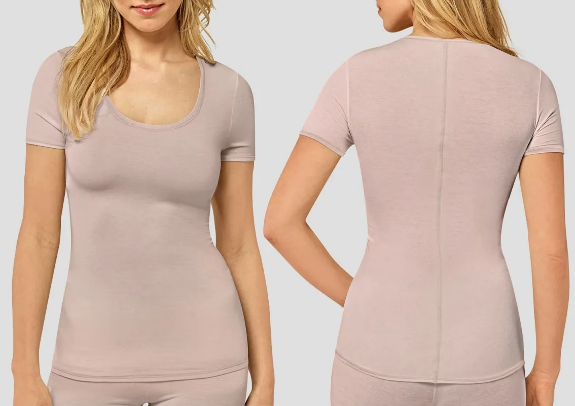 Women Shirt 1/2 brown SCHIESSER Personal Fit
