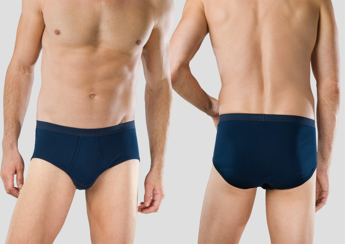 Schiesser Mens Brief Navy