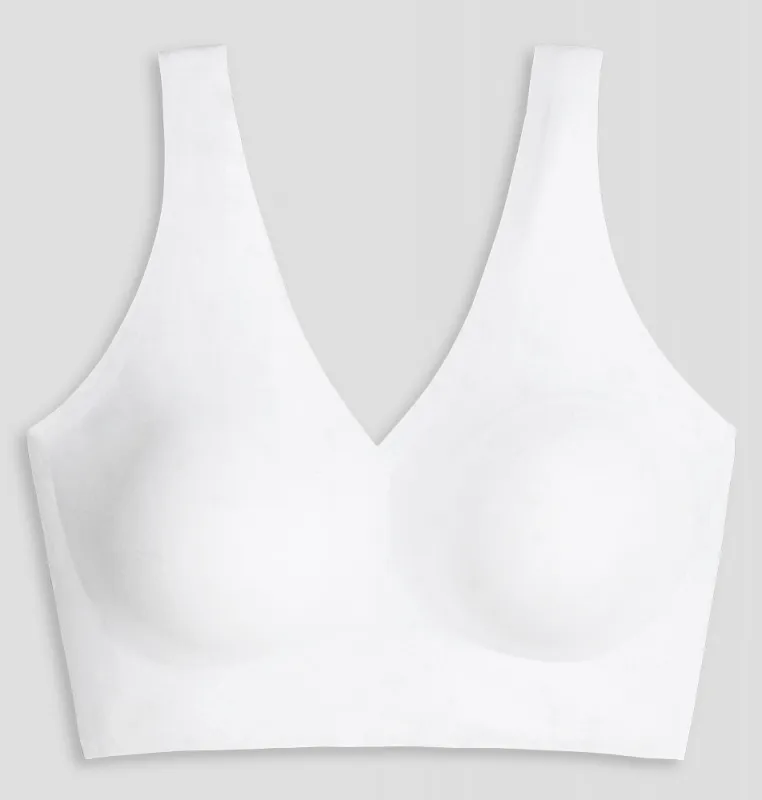 Women's bustier Schiesser Invisible Soft - removable pads - white