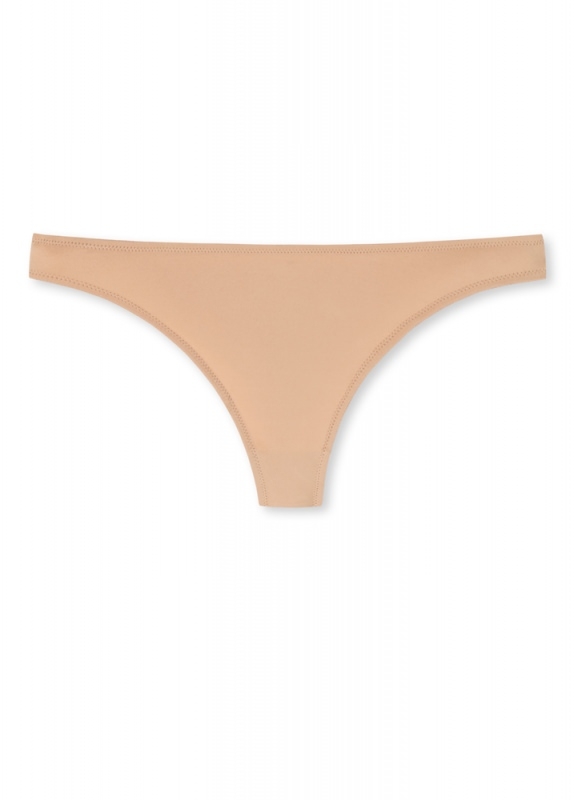 Schiesser Slip met kanten inzet, model 'INVISIBLE LACE' in zand online