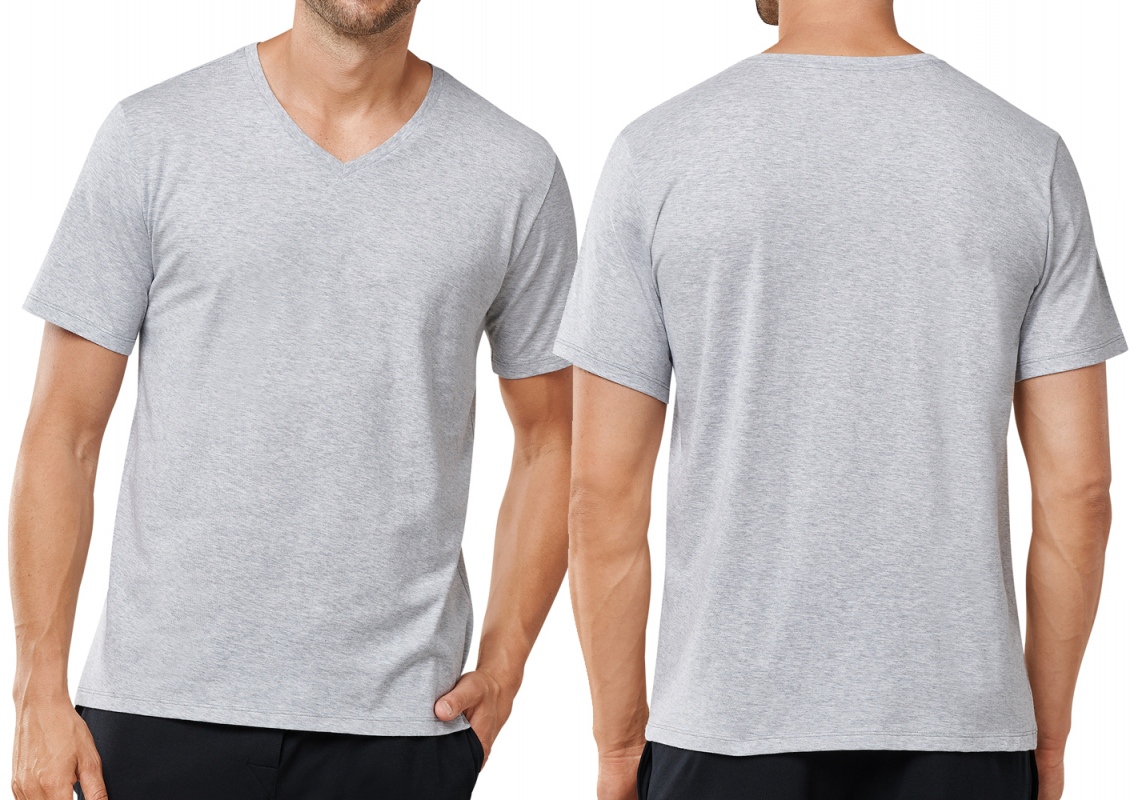 Herren T-Shirt SCHIESSER Mix & Relax -grau-meliert -20%